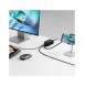 Baseus snabbladdare GaN5 Pro HUB HDMI 2 x USB-C / USB-A / HDMI 4K 30Hz 1,5m svart + USB-C-kabel - USB-C 100W 40Gb/s (USB4) 1m (C