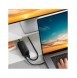 Baseus snabbladdare GaN5 Pro HUB HDMI 2 x USB-C / USB-A / HDMI 4K 30Hz 1,5m svart + USB-C-kabel - USB-C 100W 40Gb/s (USB4) 1m (C