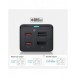 Baseus snabbladdare GaN5 Pro HUB HDMI 2 x USB-C / USB-A / HDMI 4K 30Hz 1,5m svart + USB-C-kabel - USB-C 100W 40Gb/s (USB4) 1m (C
