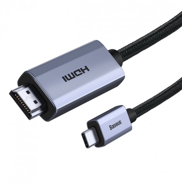 Baseus High Definition Series adapterkabel USB Typ C - HDMI 2.0 4K 60Hz 3m svart (WKGQ010201)