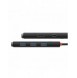 Baseus Lite Series HUB-adapter USB Typ C - HDMI / 4x USB 3.0 20cm svart (WKQX040001)