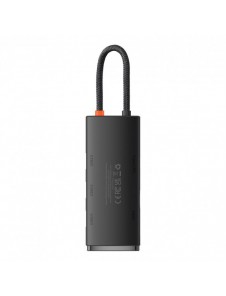 Baseus Lite Series HUB-adapter USB Typ C - HDMI / 4x USB 3.0 20cm svart (WKQX040001)