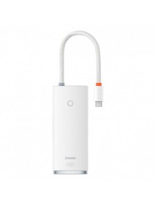 Baseus Lite Series HUB-adapter USB Typ C - HDMI / 4x USB 3.0 20cm vit (WKQX040002)