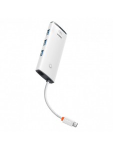 Baseus Lite Series HUB-adapter USB Typ C - HDMI / 4x USB 3.0 20cm vit (WKQX040002)