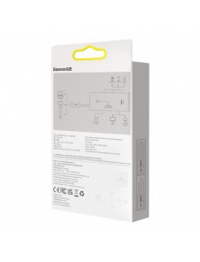 Baseus Lite Series HUB-adapter USB Typ C - HDMI / 4x USB 3.0 20cm vit (WKQX040002)
