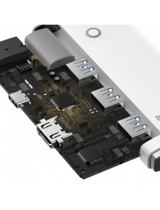 Baseus Lite Series HUB-adapter USB Typ C - HDMI / 4x USB 3.0 20cm vit (WKQX040002)
