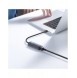 Baseus Lite Series-adapter USB Typ C - RJ45 LAN-uttag 100 Mbps grå (WKQX000213)