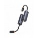 Baseus Lite Series-adapter USB Typ C - RJ45 LAN-uttag 100 Mbps grå (WKQX000213)