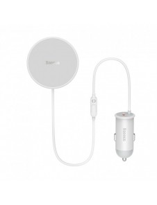 Baseus trådlös billaddare med MagSafe 15W hållare för luftventil + USB Typ C 25W vit (CW01)
