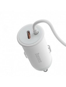 Baseus trådlös billaddare med MagSafe 15W hållare för luftventil + USB Typ C 25W vit (CW01)