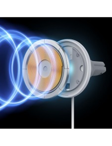 Baseus trådlös billaddare med MagSafe 15W hållare för luftventil + USB Typ C 25W vit (CW01)