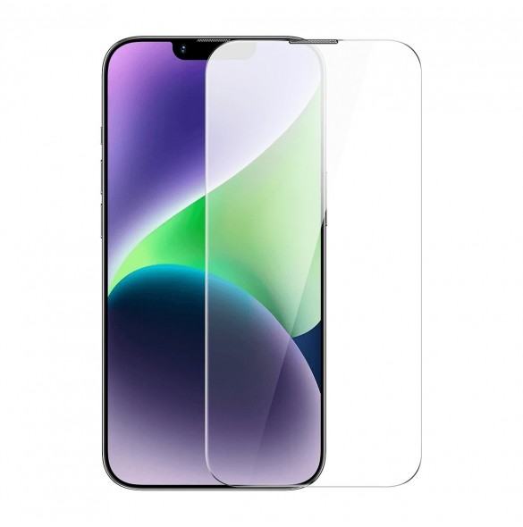 Baseus helskärmshärdat glas för iPhone 14 Plus / 13 Pro Max med högtalarskydd 0,4 mm + monteringssats