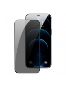 Baseus 2x härdat glas 0,3 mm Anti Spy helskärmsram iPhone 12 Pro / iPhone 12 (SGAPIPH61P-KS01) (fodralvänlig)