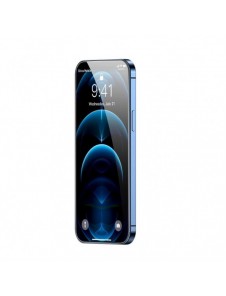 Baseus 2x härdat glas 0,3 mm Anti Spy helskärmsram iPhone 12 Pro / iPhone 12 (SGAPIPH61P-KS01) (fodralvänlig)
