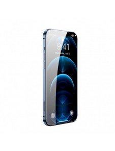 Baseus 2x härdat glas 0,3 mm Anti Spy helskärmsram iPhone 12 Pro / iPhone 12 (SGAPIPH61P-KS01) (fodralvänlig)