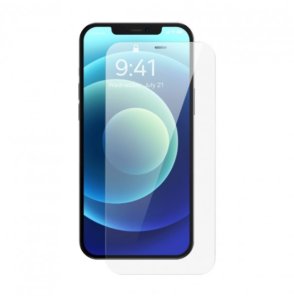 Baseus helskärmshärdat glas för iPhone 12 Pro / 12 med högtalarskydd 0,4 mm + monteringssats