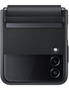 Samsung Galaxy Z FLIP4 Läderfack Svart EF-VF721LBE