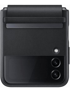 Samsung Galaxy Z FLIP4 Läderfack Svart EF-VF721LBE