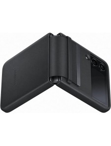 Samsung Galaxy Z FLIP4 Läderfack Svart EF-VF721LBE