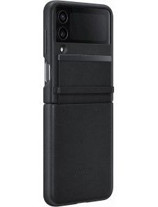 Samsung Galaxy Z FLIP4 Läderfack Svart EF-VF721LBE