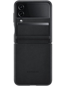 Samsung Galaxy Z FLIP4 Läderfack Svart EF-VF721LBE
