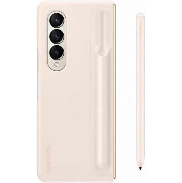 Samsung Galaxy Z Fold4 stående skal med Pen Sand EF-OF93PCUE