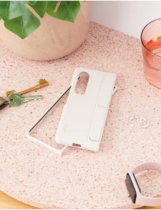 Samsung Galaxy Z Fold4 stående skal med Pen Sand EF-OF93PCUE