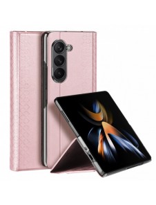 Samsung Galaxy Z Fold5 5G Dux Ducis Bril Wallet Flip Läderfodral - Rosa
