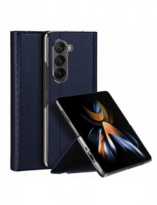 Dux Ducis Bril Läder Flip Wallet-fodral till Samsung Galaxy Z Fold5 5G - Blå