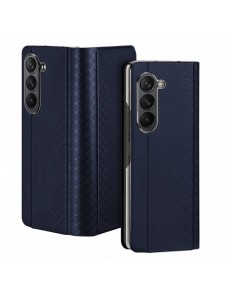 Dux Ducis Bril Läder Flip Wallet-fodral till Samsung Galaxy Z Fold5 5G - Blå