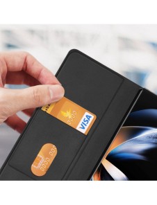 Dux Ducis Bril Läder Flip Wallet-fodral till Samsung Galaxy Z Fold5 5G - Svart