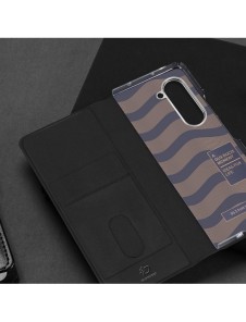 Dux Ducis Bril Läder Flip Wallet-fodral till Samsung Galaxy Z Fold5 5G - Svart