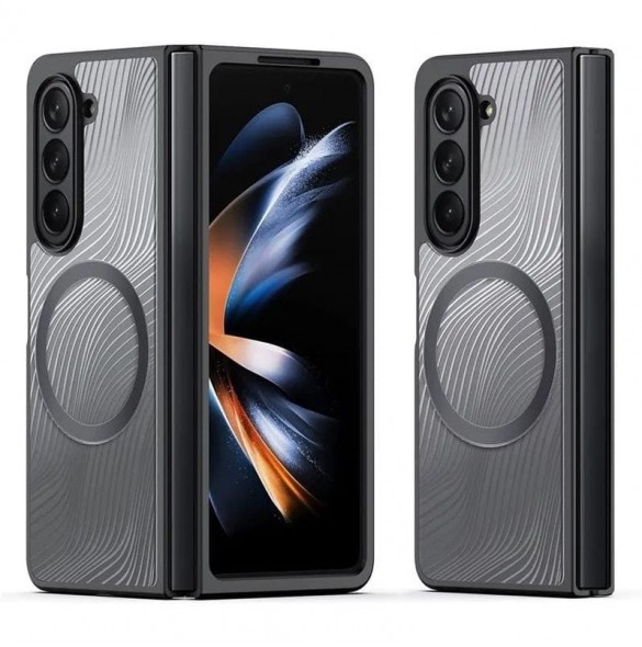 Samsung Galaxy Z Fold5 5G pansarfodral kompatibelt med MagSafe Dux Ducis Aimo Mag - svart