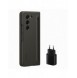 Silikonfodral Set för Samsung Galaxy Z Fold 5 Slim Fodral med Stylus + 25W USB C Väggladdare - Svart