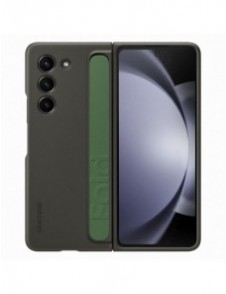 Silikonfodral till Samsung Galaxy Z Fold 5 med stativ och rem - svart