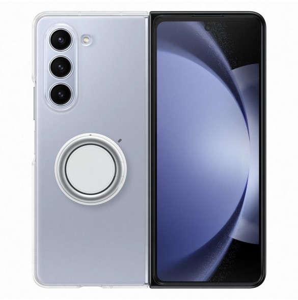 Silikongadgetfodral till Samsung Galaxy Z Fold 5 - genomskinlig
