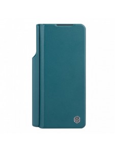 Läderfodral med flip och kameraskydd för Samsung Galaxy Z Fold 5 Nillkin Qin Leather Pro - Grön