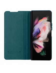 Läderfodral med flip och kameraskydd för Samsung Galaxy Z Fold 5 Nillkin Qin Leather Pro - Grön