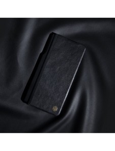 Läderfodral med flip och kameraskydd för Samsung Galaxy Z Fold 5 Nillkin Qin Leather Pro - Grön