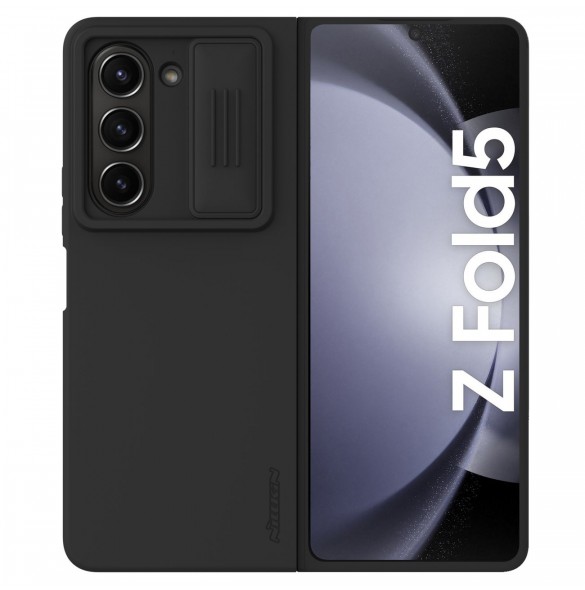 Nillkin CamShield Silikonfodral till Samsung Galaxy Z Fold 5 med kameraskydd - Svart