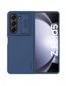 Nillkin CamShield Silikonfodral till Samsung Galaxy Z Fold 5 med kameraskydd - Mörkblå