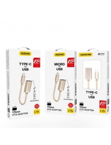 Dudao adapteradapter OTG-kabel från USB 2.0 till mikro-USB grå (L15M)