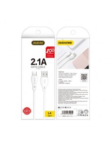 Dudao-kabel USB Typ C 2.1A 1m vit (L4T 1m vit)