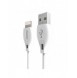 Dudao-kabel USB / Lightning-kabel 2,4A 1m vit (L4L 1m vit)