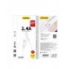 Dudao-kabel USB / Lightning-kabel 2,4A 1m vit (L4L 1m vit)
