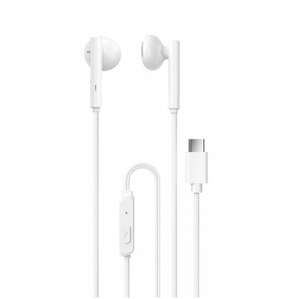 Dudao hörlurar med kabel USB Type C 1,2 m vit (X3B-W)
