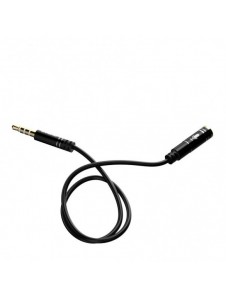 Dudao 4-polig kabel AUX förlängningssladd för hörlurar med mikrofon 3,5 mm minijack svart