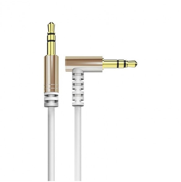 Dudao vinklad kabel AUX minijack 3,5 mm kabel 1 m vit (L11 vit)