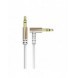 Dudao vinklad kabel AUX minijack 3,5 mm kabel 1 m vit (L11 vit)