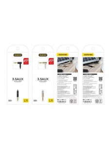 Dudao vinklad kabel AUX minijack 3,5 mm kabel 1 m vit (L11 vit)